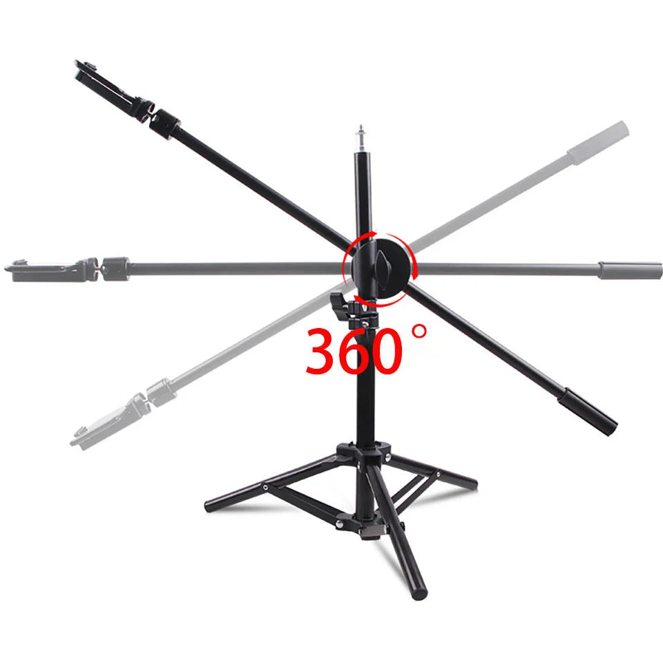 26CM Photography Led Video Ring Light Circle Fill Lighting Camera Photo Studio Phone Selfie Lamp With Tripod Stand Boom Arm